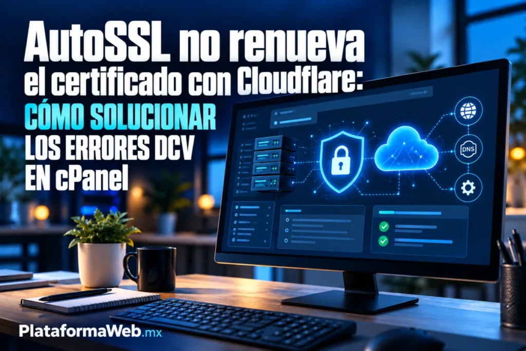 AutoSSL no renueva el certificado con Cloudflare: cómo solucionar los errores DCV en cPanel